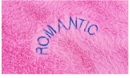 Fake Fur Girls Jacket Winter New Solid Color Letter Print Padded Lining Thick Warm Plush Coats For 5-12Y Kids Fashion Overcoat