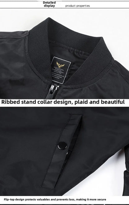 Men's Jacket Spring and Autumn Air Force MA1 Pilot Jacket Heavy Industry Embroidery Motorcycle American Fashion Baseball Jacket