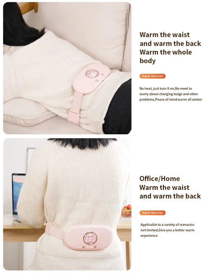 Menstrual Heating Pad Heated Massage Belt Menstrual Pain Relief Hot Compress Pad Abdominal Massage Period Warm Palace Belt
