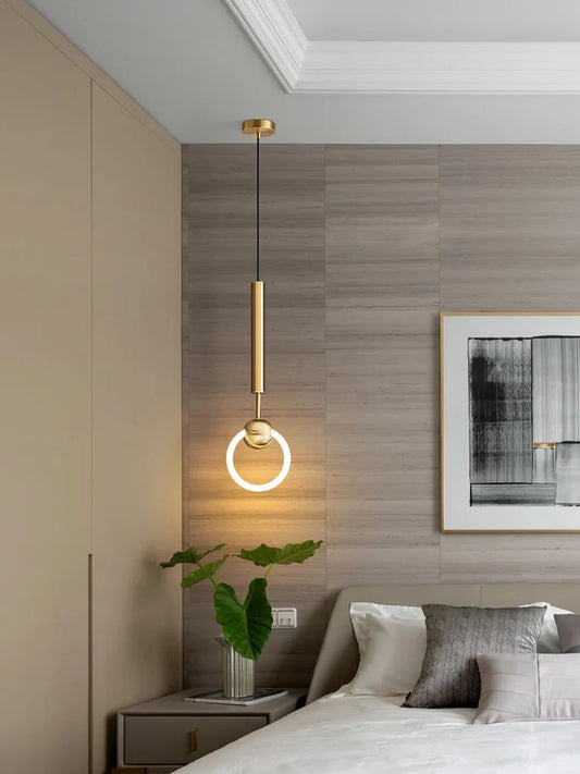 LED Pendent Lamp Modern Luxury Nordic Style Restaurant Pendant Light Bedroom Bedside Chandelier Creativity Kitchen Ceiling Light