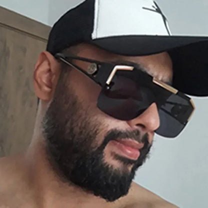 2025 Luxury Big Square Sunglasses Women Brand Designer Retro Blue Sun Glasses For Female Oversized Black Shades Oculos UV400