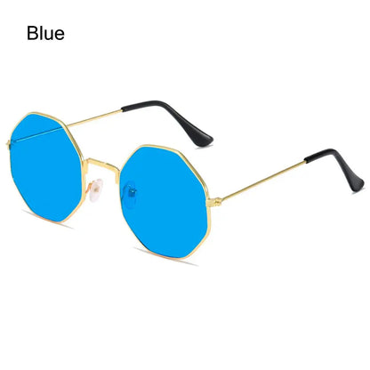 Trendy Sun Glasses UV400 Protection Sunglasses for Women Men's Shades Octagonal Polygon Retro Sunglasses