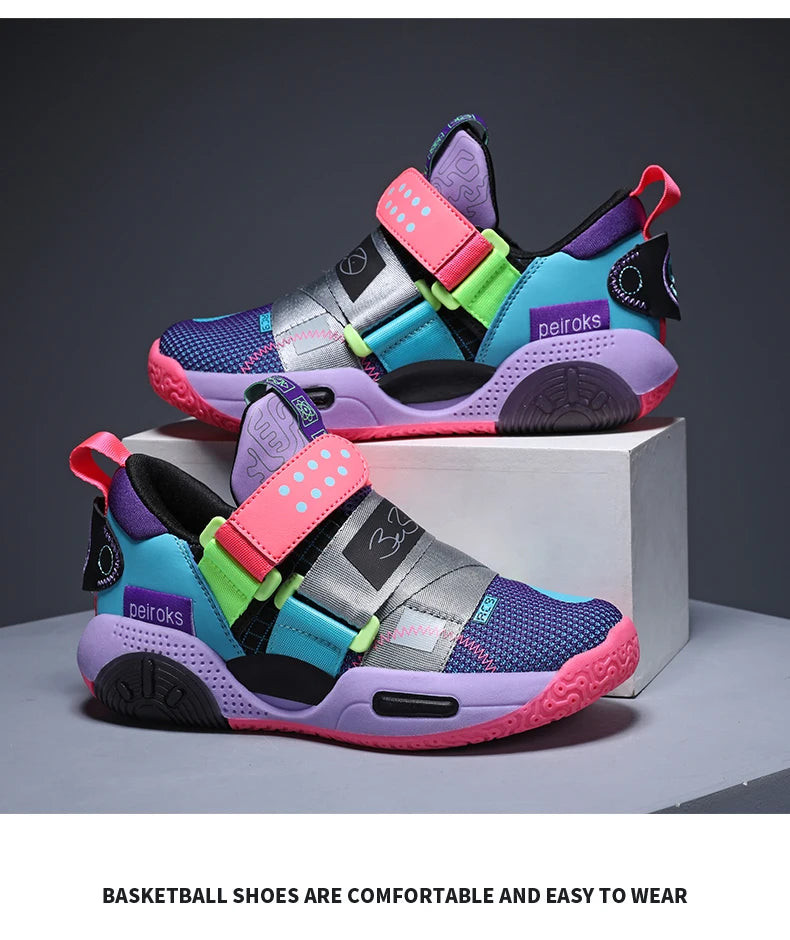 New Brand Children's Basketball Shoes For Boys Girls Non-slip Kids Sport Shoes Lightweight Outdoor Sneakers Trainers Footwear