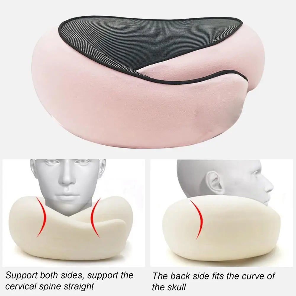 Memory Foam Neck Pillow Neck Support Pillow With Head Cushion Support Camping Neck Protect Soft Memory Foam Head Support