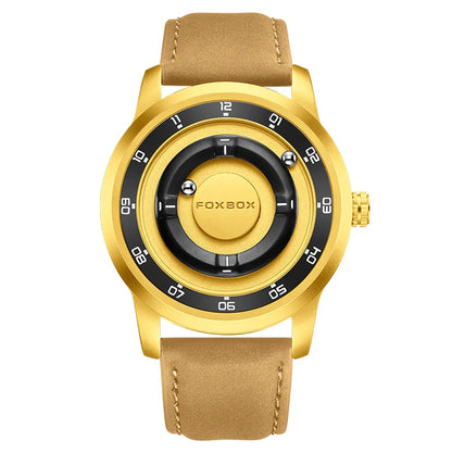Foxbox 2025 Luxury Watches Men Creative Scrolling Beads Quartz Wristwatches Fashion Waterproof Magnetic Force Mens Watch Reloj