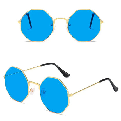 Trendy Sun Glasses UV400 Protection Sunglasses for Women Men's Shades Octagonal Polygon Retro Sunglasses