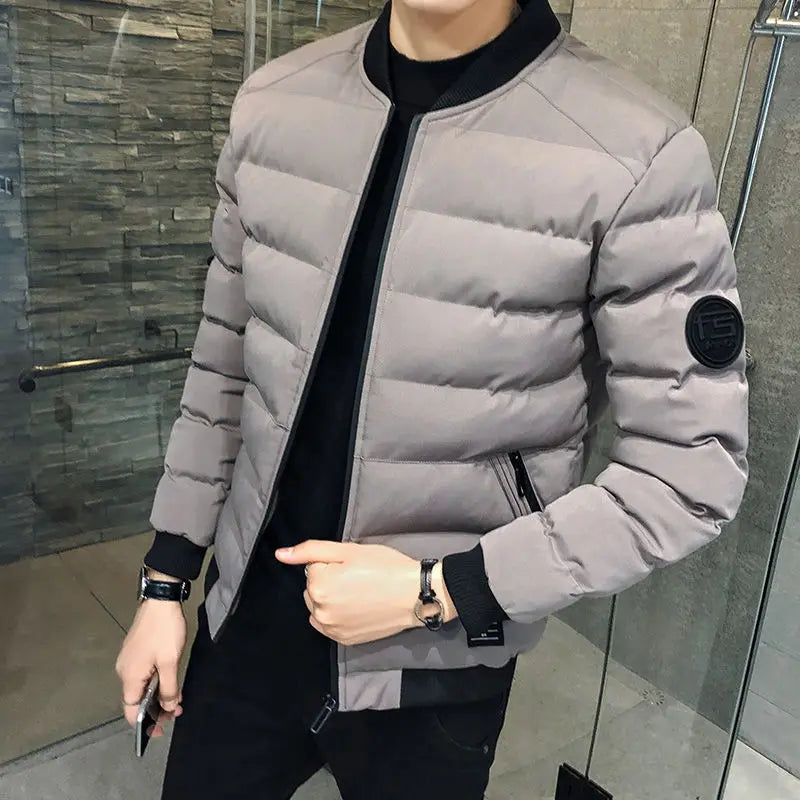 Baseball Jacket Man Warm Winter Quilted Padded Coat for Men Thick Luxury Padding Stylish Korean Reviews Many Casual Cheap Sale
