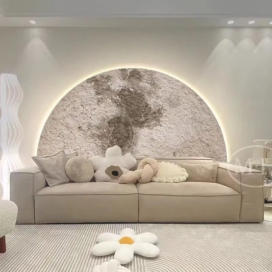 Remote Control Dimming Wall Painting Lamp Creative Minimalist Living Room Background Wall Decor LED Moon Painting Wall Lights