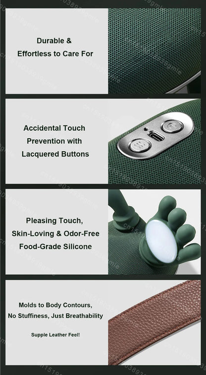 Heated Neck Massager Cervical Spine Massager Electric Kneading Neck Massager Deep Fatigue Relief Relax Muscle Hot Compress