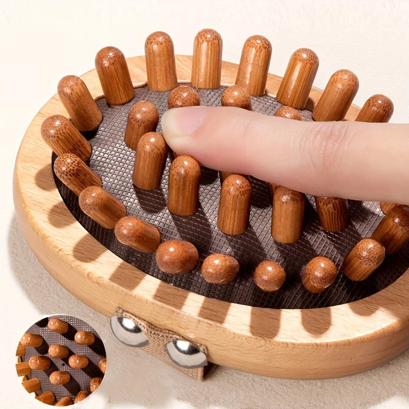 1pc Meridian Massage Brush Soft Manual Full Body Gua Sha Massager Head Abdomen Leg Body Relaxation Home Use Anti-Fatigue