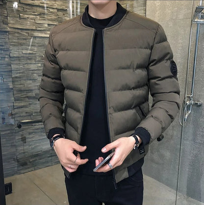Baseball Jacket Man Warm Winter Quilted Padded Coat for Men Thick Luxury Padding Stylish Korean Reviews Many Casual Cheap Sale