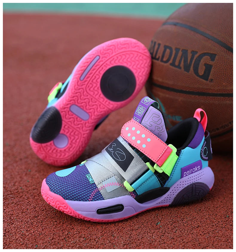 New Brand Children's Basketball Shoes For Boys Girls Non-slip Kids Sport Shoes Lightweight Outdoor Sneakers Trainers Footwear