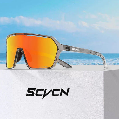 Scvcn Color Photochromic Sunglasses Cycling Glasses Sports for Men Mountain Bike Road Bicycle Fashion Eyewear Goggles UV400 MTB