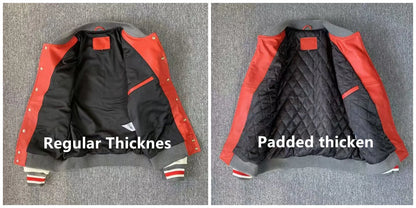 Streetwear Men Bomber Varsity Jackets Embroidery Pu Leather Jacket Baseball Motorcycle Coat Outerwear Winter Men Clothing Unisex