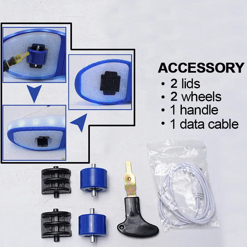 2 Wheels Children's Led Light Roller Skate Shoes Kids Boys Girls Glowing Sport Luminous Outdoor Sneakers Skateboard USB Charging