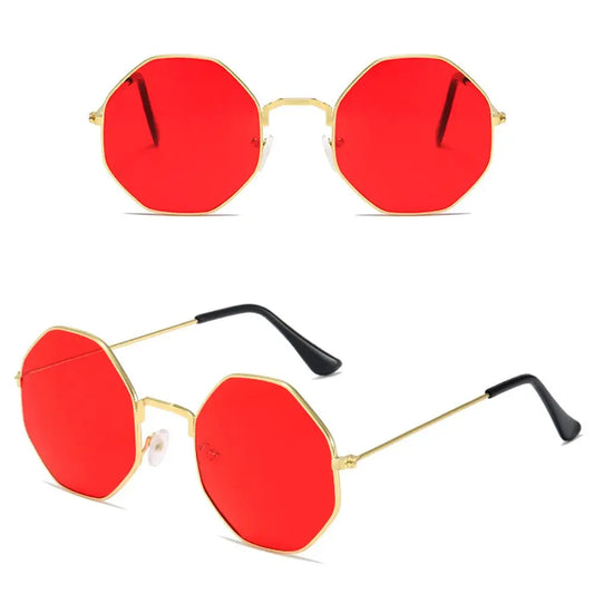 Trendy Sun Glasses UV400 Protection Sunglasses for Women Men's Shades Octagonal Polygon Retro Sunglasses