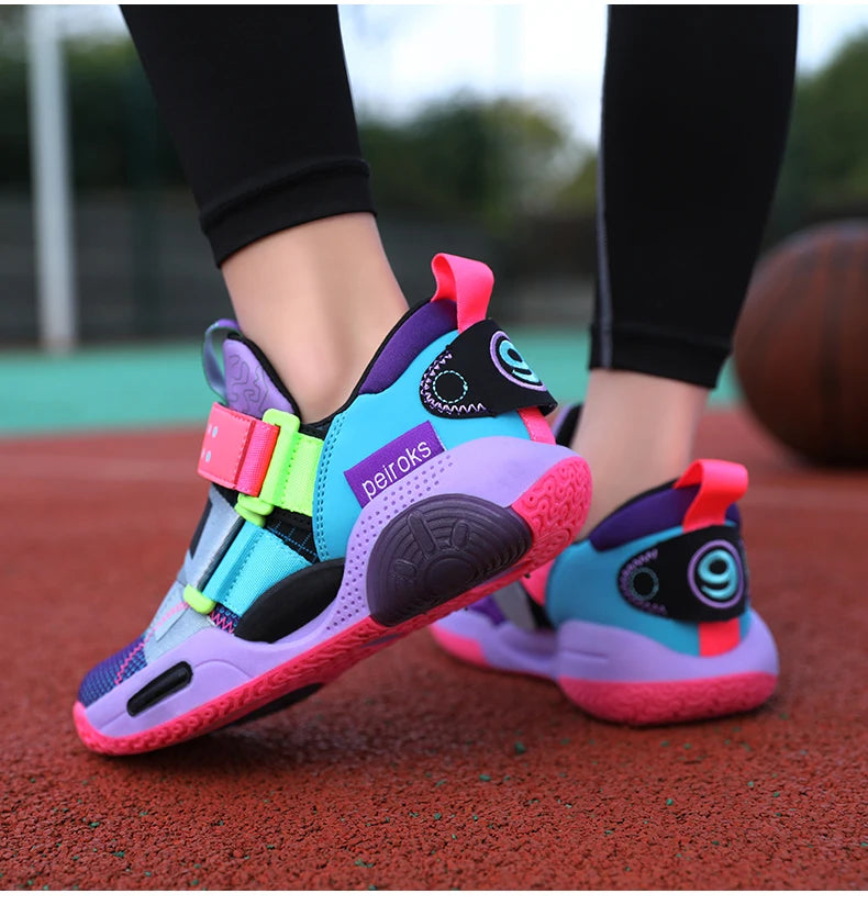 New Brand Children's Basketball Shoes For Boys Girls Non-slip Kids Sport Shoes Lightweight Outdoor Sneakers Trainers Footwear