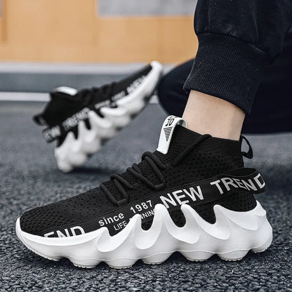 Unisex High Top Summer Casual Sneakes Chunky Breathable Men Outdoor Jogging Shoes Women Thick Sole Non-Slip Zapatillas New Color