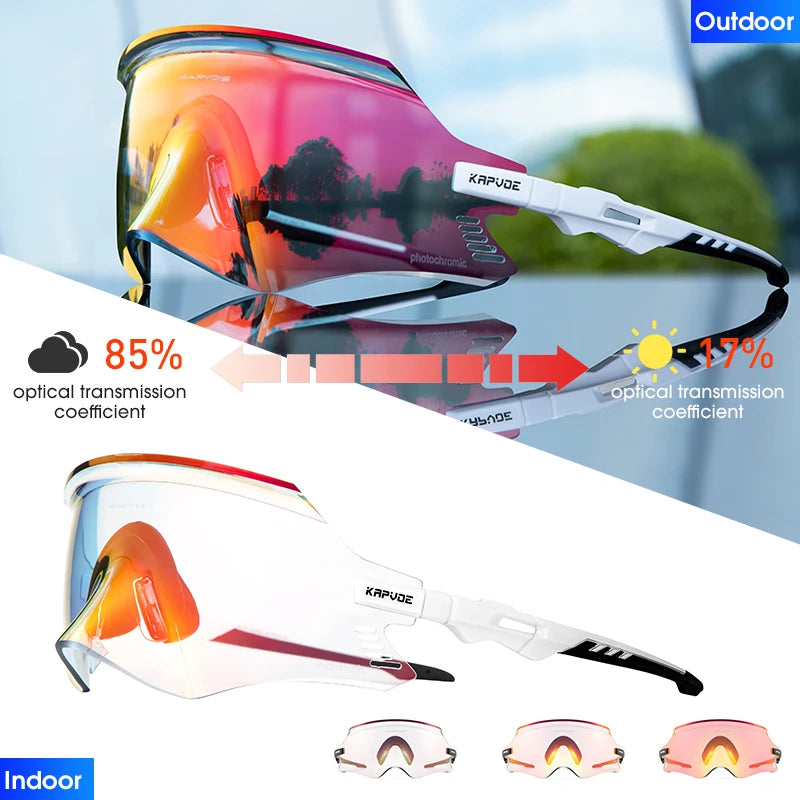 Kapvoe Cycling Sunglasses UV400 Protect Men Bike Sunglasses MTB Eyewear Outdoor Sport Goggles Bike Glasses Oculos De Ciclismo