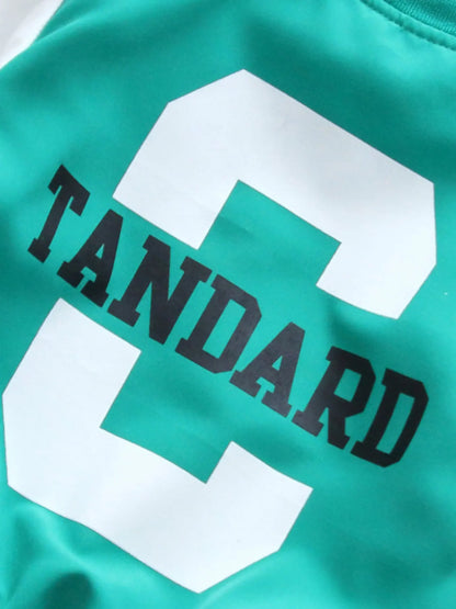 For Boys Aged 3 - 10, Trendy Solid - Color Baseball Jackets in Spring - Autumn Season