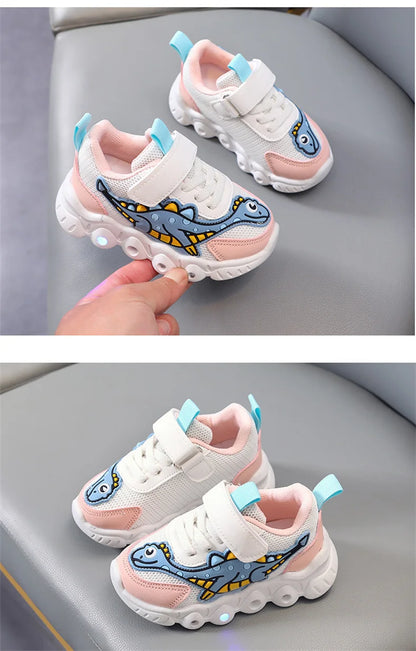 2023 New LED Children's Trainers Boys and Girls Tennis Shoes Sports Shoes for Toddlers Child Kids Sneakers