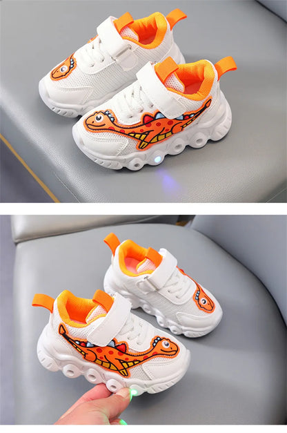 2023 New LED Children's Trainers Boys and Girls Tennis Shoes Sports Shoes for Toddlers Child Kids Sneakers