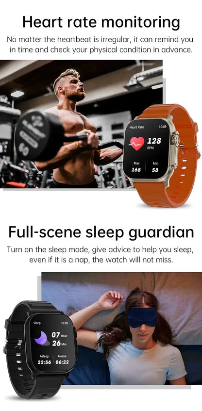 New Watch T800 Ultr 2 Smart Watch Men 49mm NFC Women GPS Track Bluetooth Call BT Music Games Wireless Charging Smartwatch