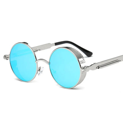 New Round Metal Sunglasses Steampunk Men Women Fashion Glasses Brand Designer Retro Vintage Sun Glasses UV400 Gafas De Sol