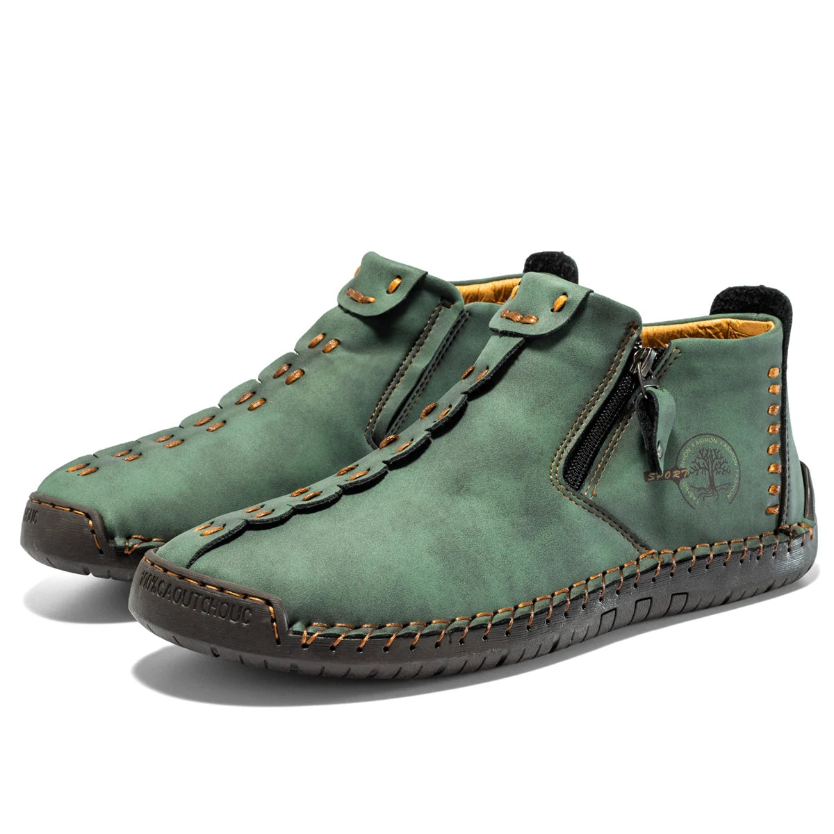 2025 New Men's Handmade Leather Loafers Boots Fashion Ethnic Style Casual Shoes Comfortable Lightweight Breathable Mens Boots