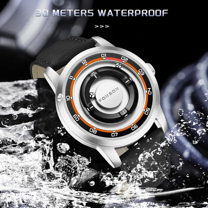 Foxbox 2025 Luxury Watches Men Creative Scrolling Beads Quartz Wristwatches Fashion Waterproof Magnetic Force Mens Watch Reloj