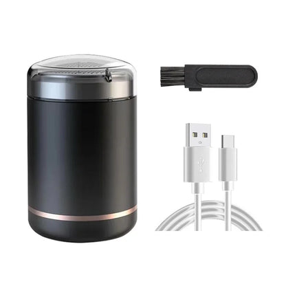 Ultra-Thin Portable Electric Mini Men’s Shaver USB Rechargeable Waterproof Beard Razor Trimmer for Car Use with Long Battery