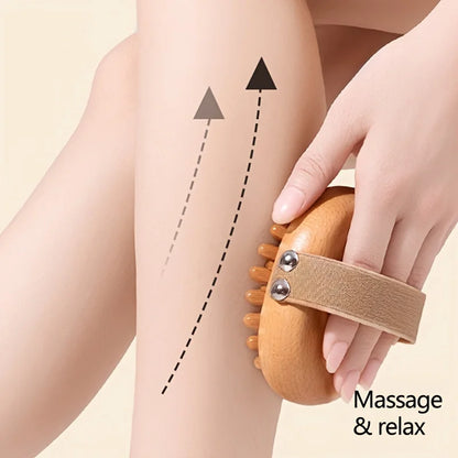 1pc Meridian Massage Brush Soft Manual Full Body Gua Sha Massager Head Abdomen Leg Body Relaxation Home Use Anti-Fatigue