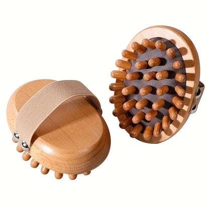 1pc Meridian Massage Brush Soft Manual Full Body Gua Sha Massager Head Abdomen Leg Body Relaxation Home Use Anti-Fatigue