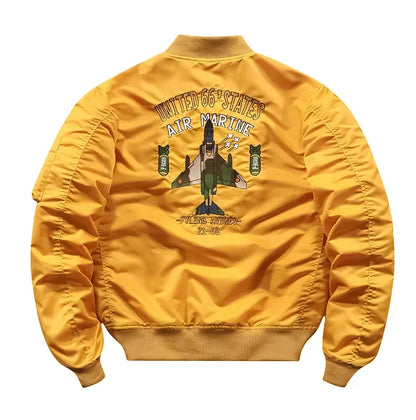 Men's Jacket Spring and Autumn Air Force MA1 Pilot Jacket Heavy Industry Embroidery Motorcycle American Fashion Baseball Jacket