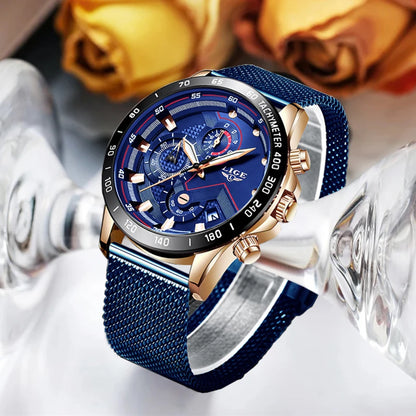 LIGE New Rose Gold Women Watch Top Brand Luxury Watch Women Quartz Sport Women's Bracelet Watches Waterproof Relogios Feminino