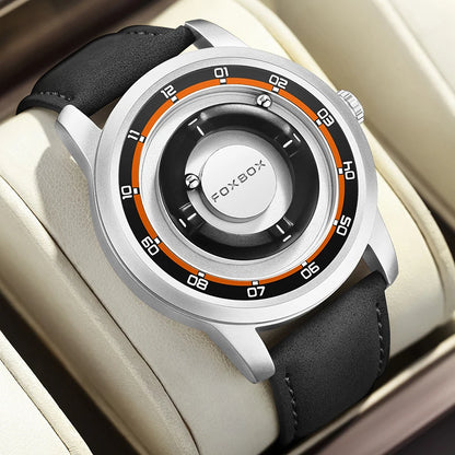 Foxbox 2025 Luxury Watches Men Creative Scrolling Beads Quartz Wristwatches Fashion Waterproof Magnetic Force Mens Watch Reloj