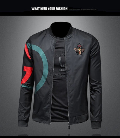 New Spring and Autumn Round Neck Baseball Jacket Men's Jacket Luxury Fashion Designer Casual Slim fit Coat  bomber jacket men