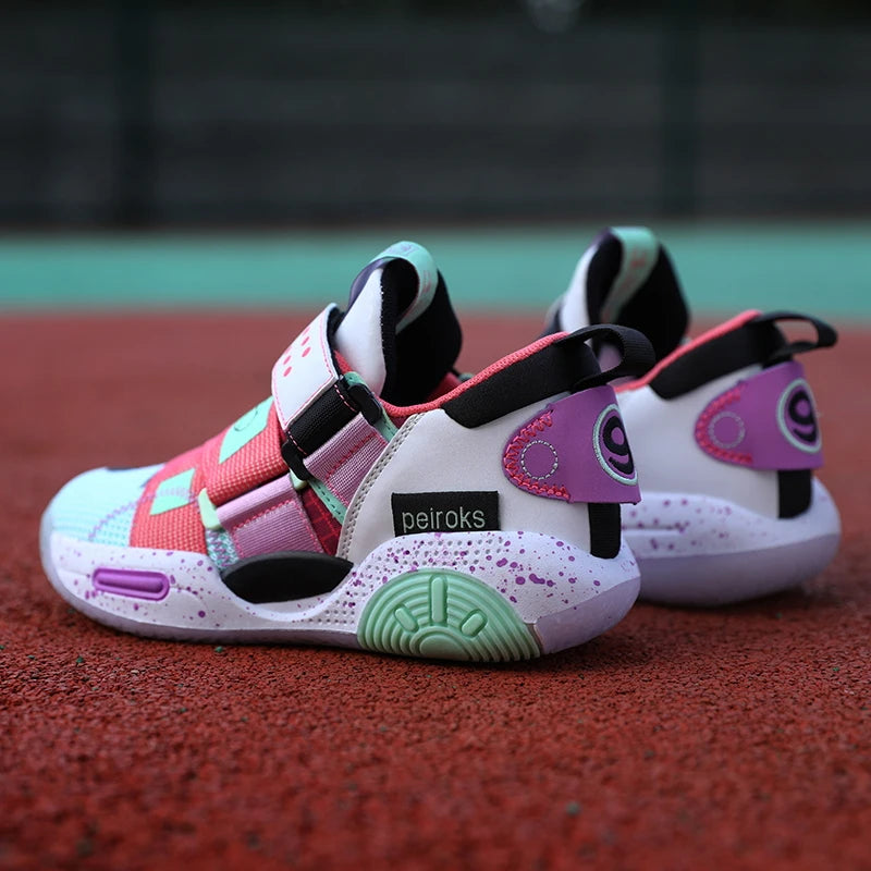New Brand Children's Basketball Shoes For Boys Girls Non-slip Kids Sport Shoes Lightweight Outdoor Sneakers Trainers Footwear