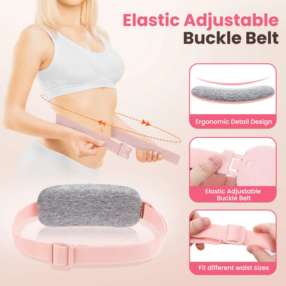 Women’s Period Pain Relief Belt Fast Heating 45-65°C 4 Adjustable Vibration Portable Menstrual Massager for Stomach/Back Pain