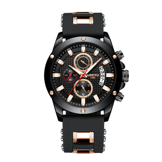 Three-Eye Quartz Chronograph Watch